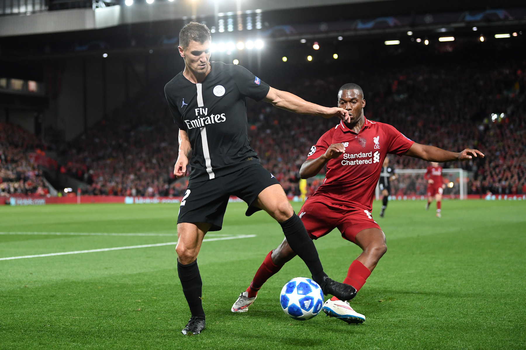 Gregory van der Wiel (PSG) vs Neymar da Silva Santos Junior (Barca)  FOOTBALL : PSG vs Barcelone