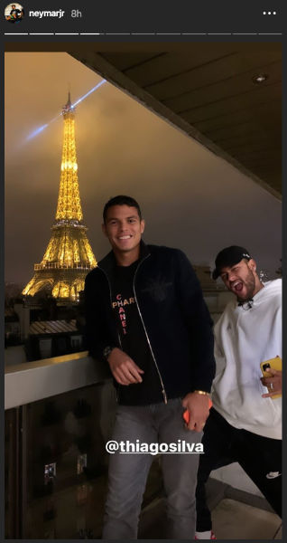 Neymar and Thiago Silva