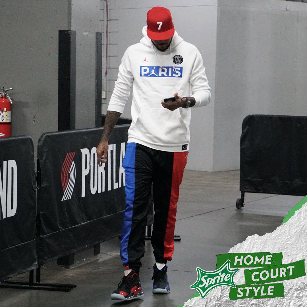 Carmelo Anthony Showed Up to Portland Trail Blazers Game in PSG Gear