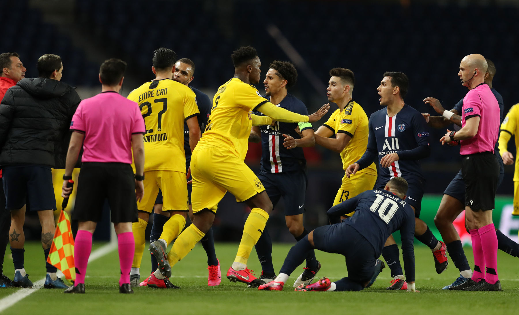 Video: Emre Can Sees Red After Throwing Neymar to the Ground and