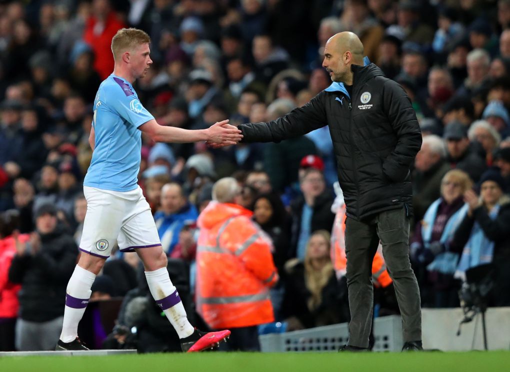 Kevin De Bruyne and Pep Guardiola