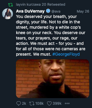 Ava DuVernay Tweet