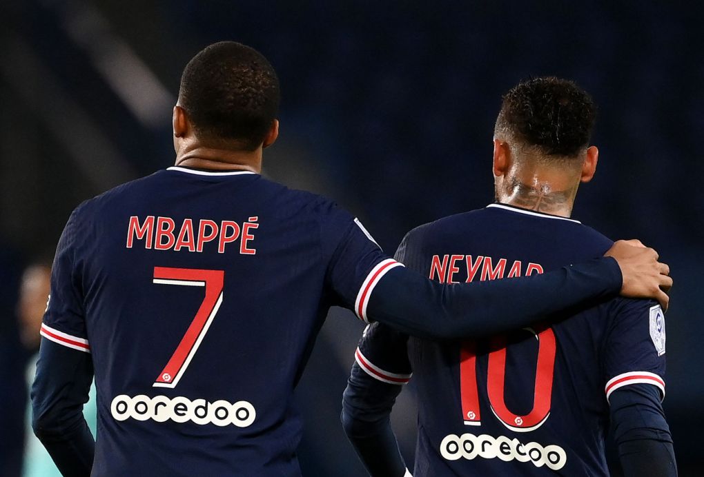 Neymar and Kylian Mbappe