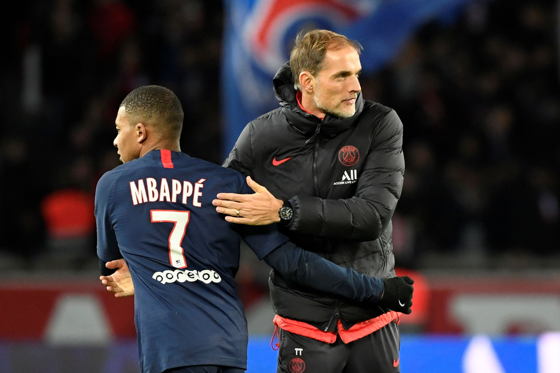 Thomas Tuchel and Kylian Mbappe