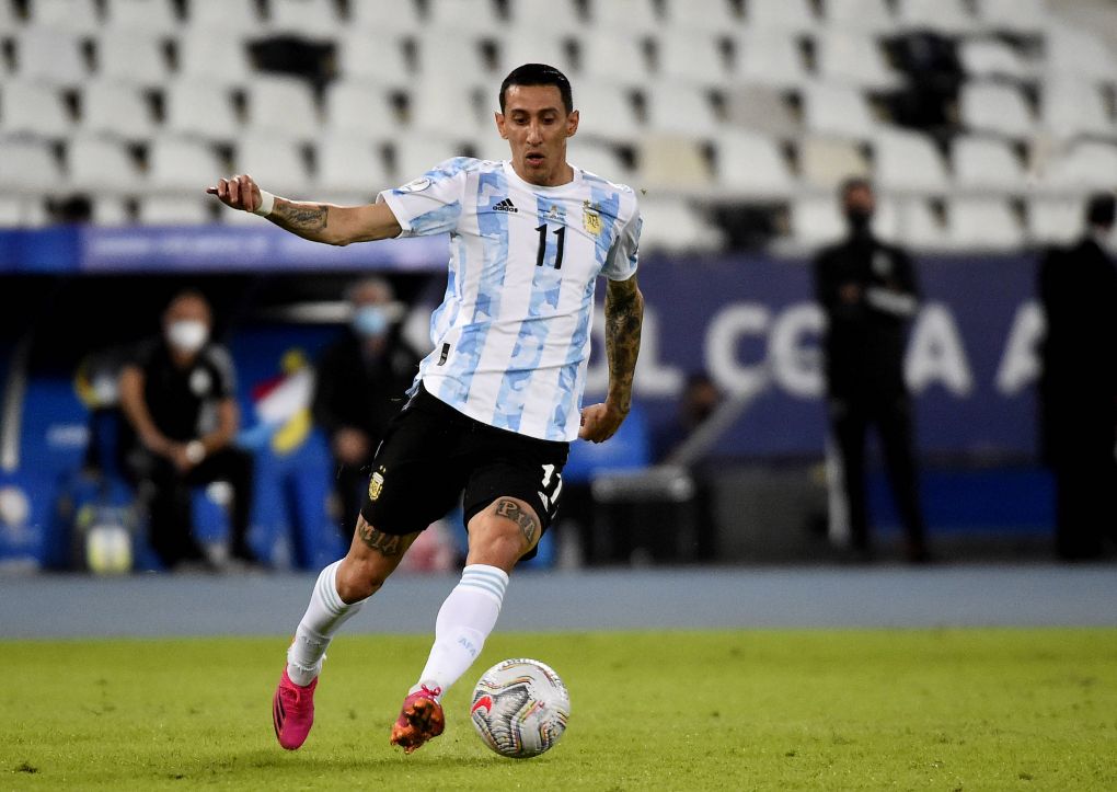 Angel Di Maria playing with Argentina