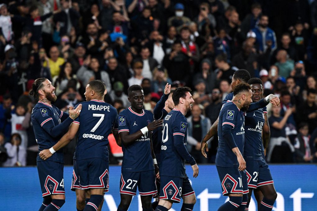 Paris Saint-Germain goal celebration
