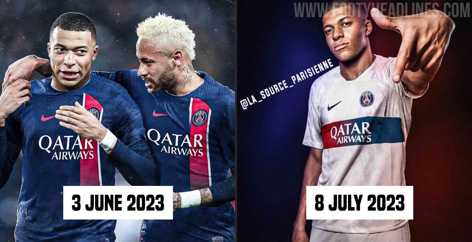 Revelado: Cuando PSG 2023-24 en casa, se lanzarán los kits de visitante