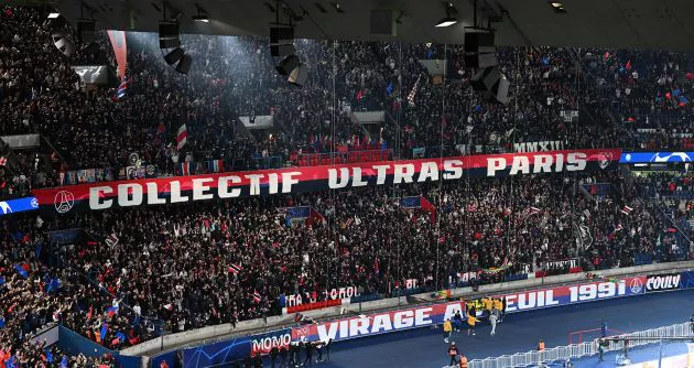 PSG Ultras at Parc des Princes
