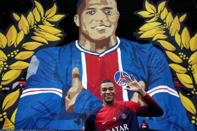 Kylian Mbappe and tifo