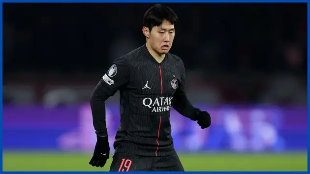 Kang-in Lee playing for PSG.