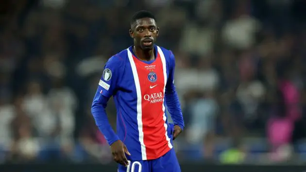Ousmane Dembele playing for PSG.
