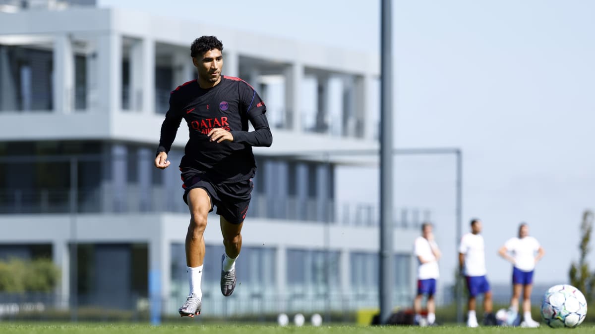 Achraf Hakimi trains alone.